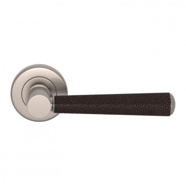 Turnstyle Design Door handle - Amalfine - Cocoa / Satin nickel - Model D2005