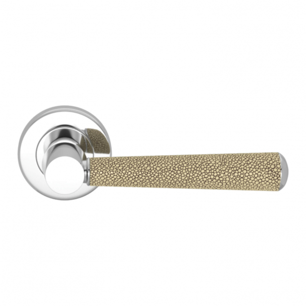 Turnstyle Design Door handle - Amalfine - Sand / Bright chrome - Model D2005