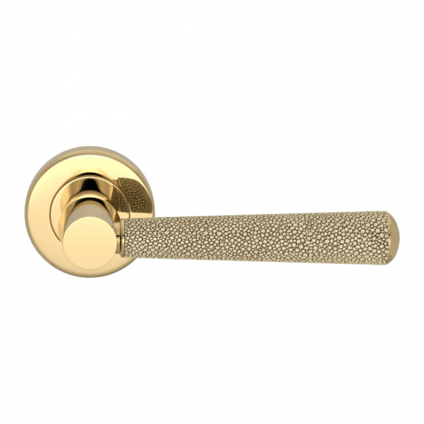 Turnstyle Design Door handle - Amalfine - Sand / Polished brass - Model D2005