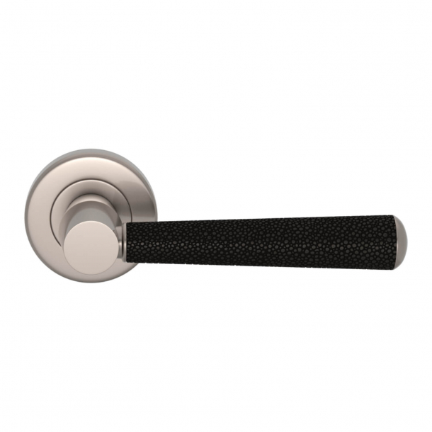 Turnstyle Design Door handle - Amalfine - Black bronze / Satin nickel - Model D2005