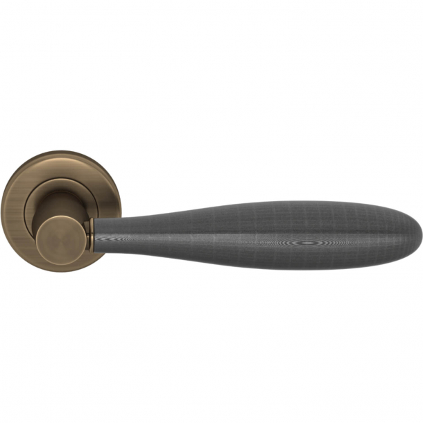 Turnstyle Design Door handle - Amalfine - Alupewt / Antique brass - Model D3200