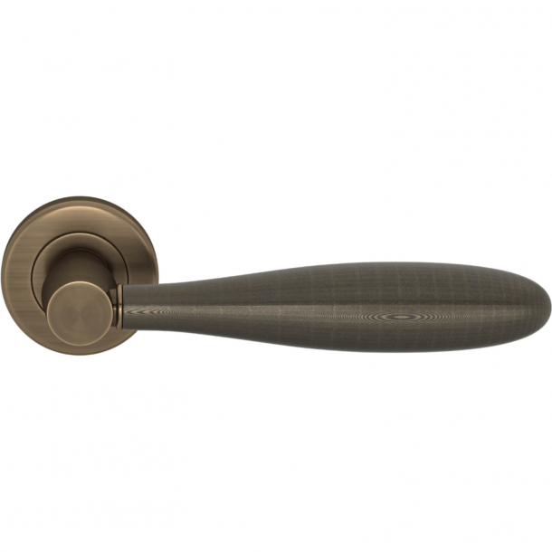 Turnstyle Design Door handle - Amalfine - Silver bronze / Antique brass - Model D3200
