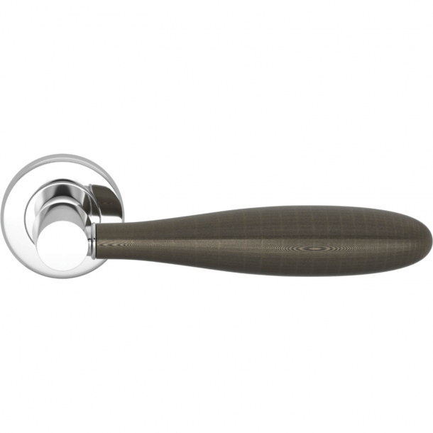Turnstyle Design Dørgreb - Amalfine - Sølv bronze / Blank krom - Model D3200