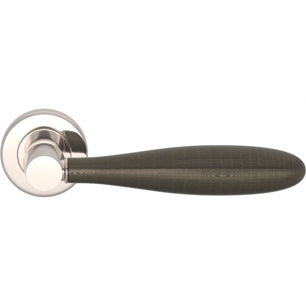 Turnstyle Design Door handle - Amalfine - Silver bronze / Polished nickel - Model D3200