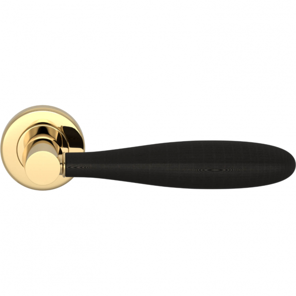 Turnstyle Design Door handle - Amalfine - Black bronze / Polished brass - Model D3200