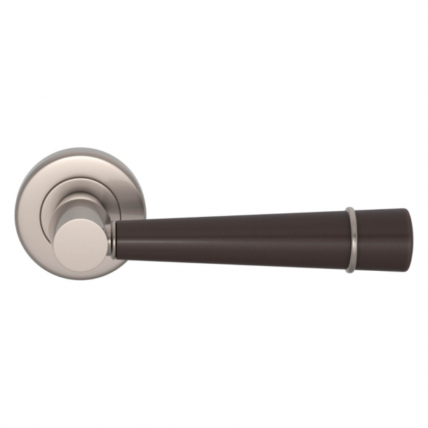 Turnstyle Design Door handle - Amalfine - Cocoa / Satin nickel - Model D3240