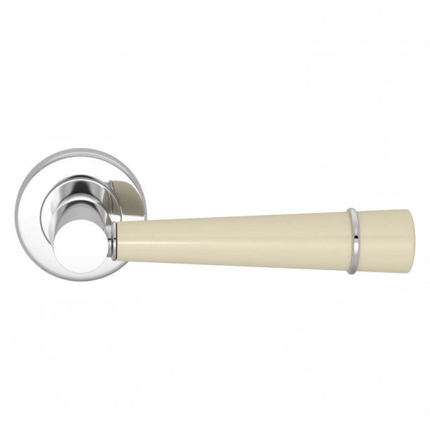 Turnstyle Design Door handle - Amalfine - Bone / Bright chrome - Model D3240
