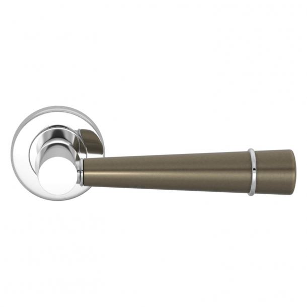 Turnstyle Design Dørgreb - Amalfine - Sølv bronze / Blank krom - Model D3240