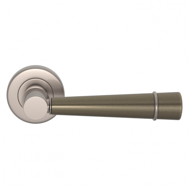 Turnstyle Design Door handle - Amalfine - Silver bronze / Satin nickel - Model D3240