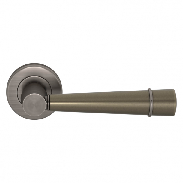 Turnstyle Design Door handle - Amalfine - Silver bronze / Vintage nickel - Model D3240