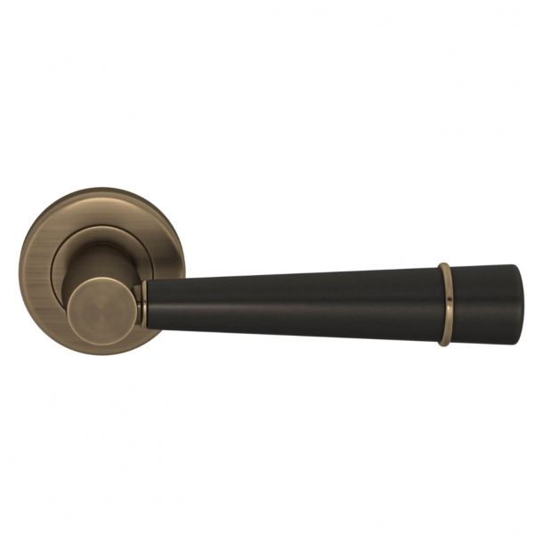 Turnstyle Design Door handle - Amalfine - Black bronze / Antique brass - Model D3240
