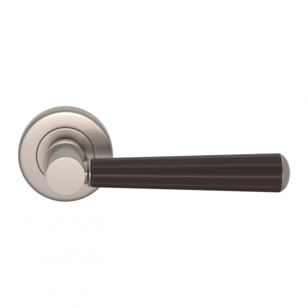 Turnstyle Design Door handle - Amalfine - Cocoa / Satin nickel - Model D3280