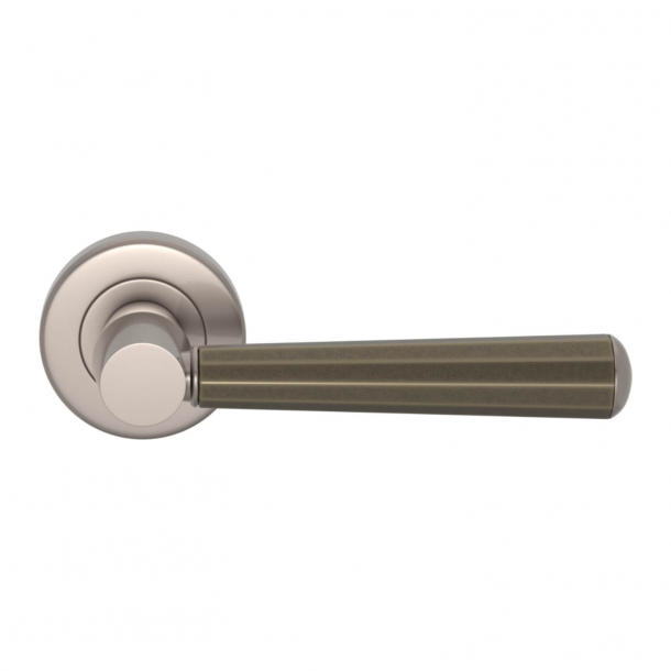 Turnstyle Design Door handle - Amalfine - Silver bronze / Satin nickel - Model D3280