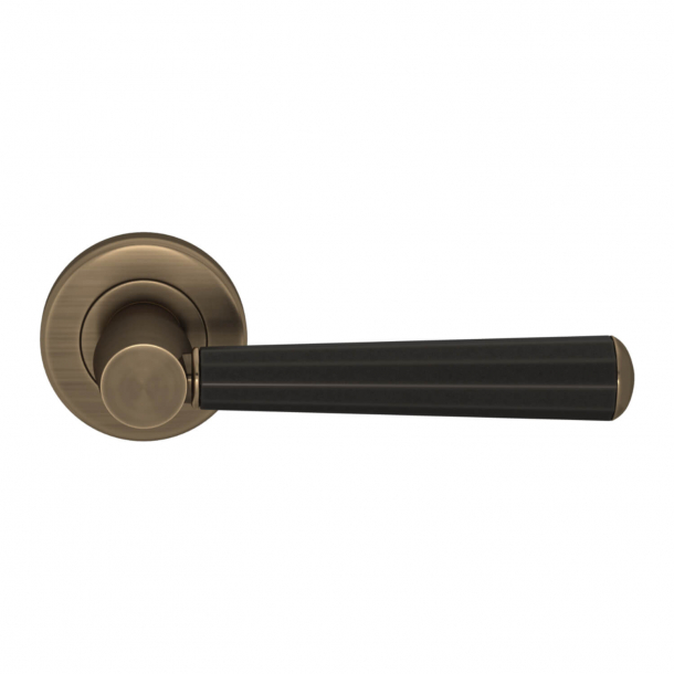 Turnstyle Design Door handle - Amalfine - Black bronze / Antique brass - Model D3280