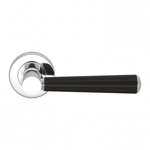 Turnstyle Design Door handle - Amalfine - Black bronze / Bright chrome - Model D3280