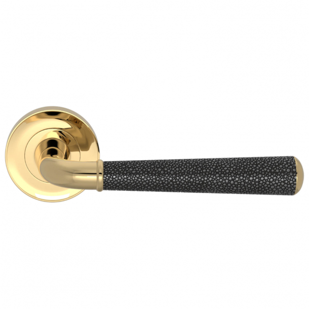 Turnstyle Design Door handle - Amalfine - Alupewt / Polished brass - Model DF2988