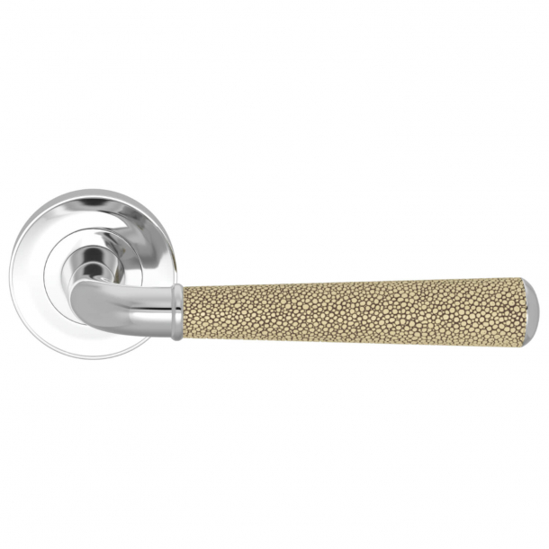 Turnstyle Designs Door handle - Amalfine - Sand / Bright chrome - Model DF2988