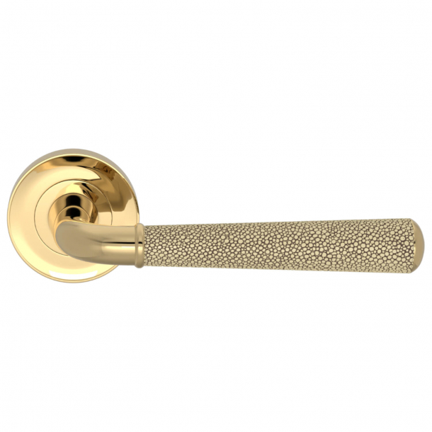 Turnstyle Designs Door handle - Amalfine - Sand / Polished brass - Model DF2988