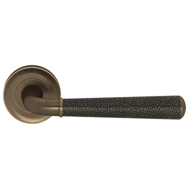 Turnstyle Design Door handle - Amalfine - Silver bronze / Antique brass - Model DF2988