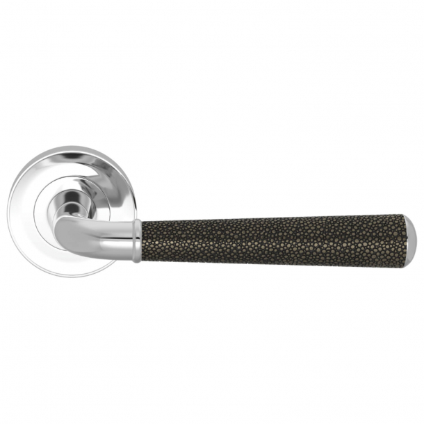 Turnstyle Designs Door handle - Amalfine - Silver bronze / Bright chrome - Model DF2988