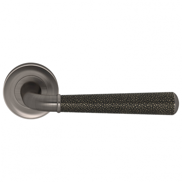 Turnstyle Design Door handle - Amalfine - Silver bronze / Vintage nickel - Model DF2988