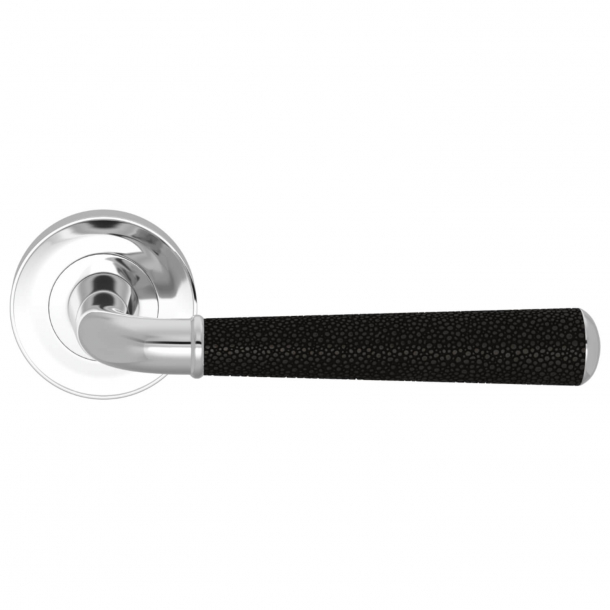 Turnstyle Design Door handle - Amalfine - Black bronze / Bright chrome - Model DF2988