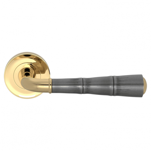 Turnstyle Design Door handle - Amalfine - Alupewt / Polished brass - Model DF3009