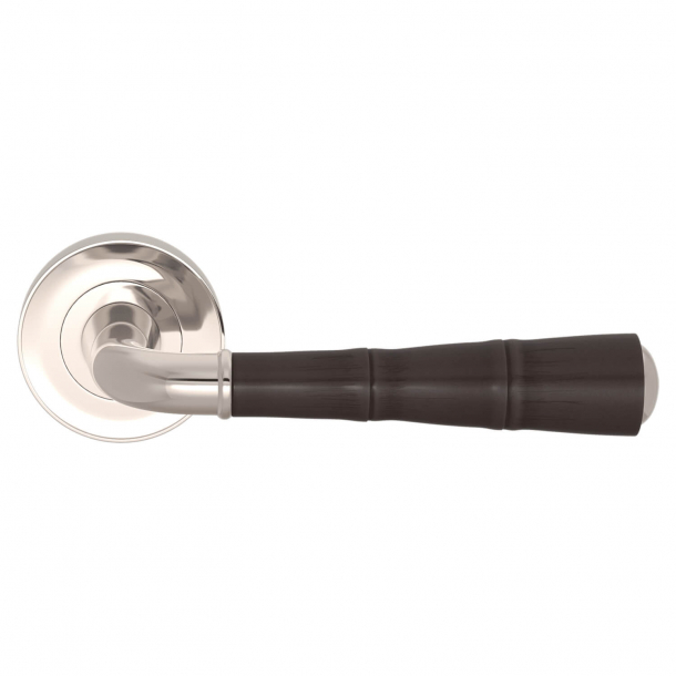 Turnstyle Design Door handle - Amalfine - Cocoa / Polished nickel - Model DF3009