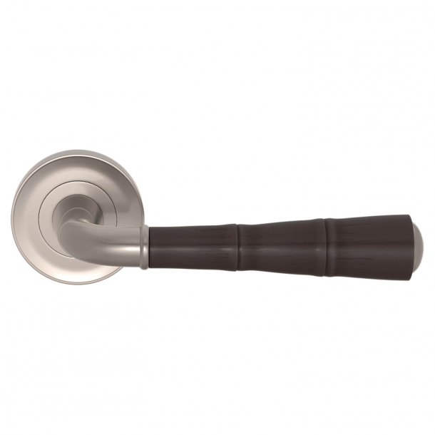 Turnstyle Design Door handle - Amalfine - Cocoa / Satin nickel - Model DF3009
