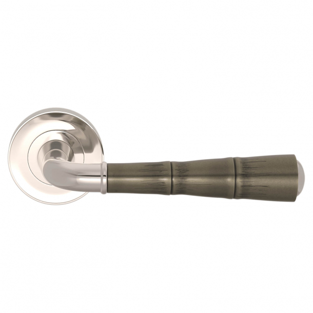 Turnstyle Design Door handle - Amalfine - Silver bronze / Polished nickel - Model DF3009