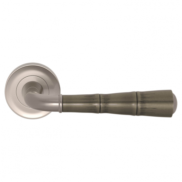 Turnstyle Design Door handle - Amalfine - Silver bronze / Satin nickel - Model DF3009