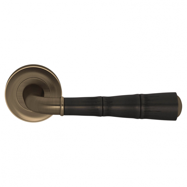 Turnstyle Design Door handle - Amalfine - Black bronze / Antique brass - Model DF3009