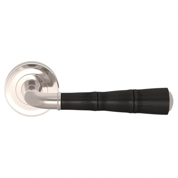 Turnstyle Design Door handle - Amalfine - Black bronze / Polished nickel - Model DF3009