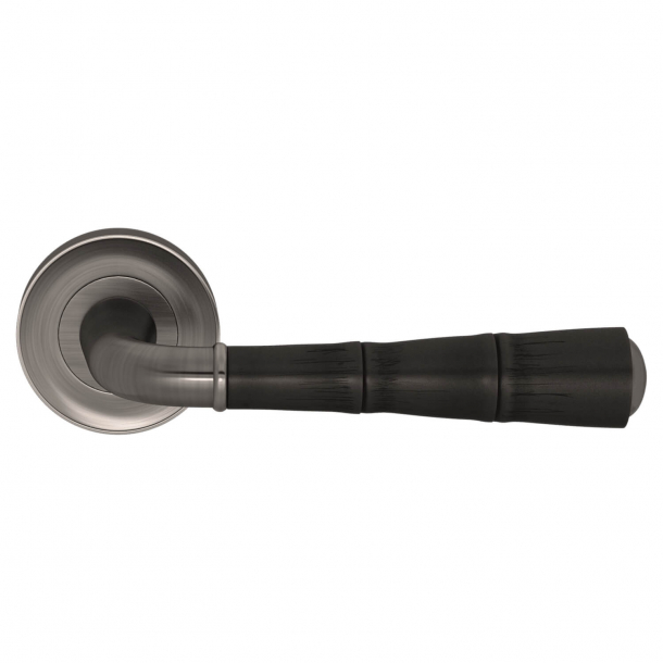 Turnstyle Design Door handle - Amalfine - Black bronze / Vintage nickel - Model DF3009
