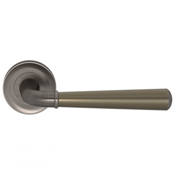Turnstyle Design Door handle - Amalfine - Silver bronze / Vintage nikkel - Model DF3015
