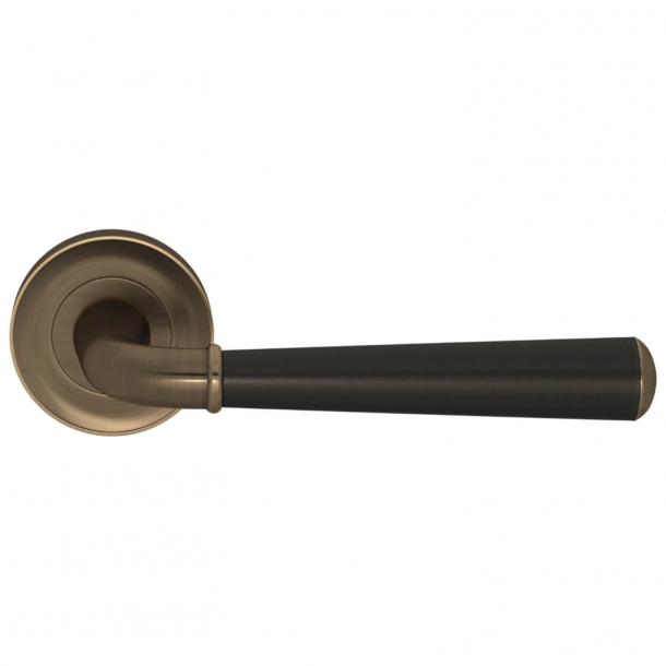 Turnstyle Design Door handle - Amalfine - Black bronze / Antique brass - Model DF3015