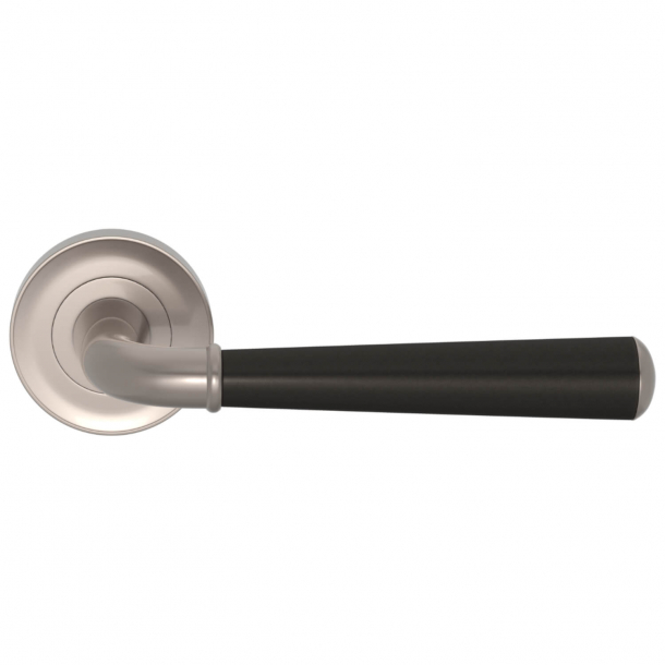 Turnstyle Design Door handle - Amalfine - Black bronze / Satin nickel - Model DF3015