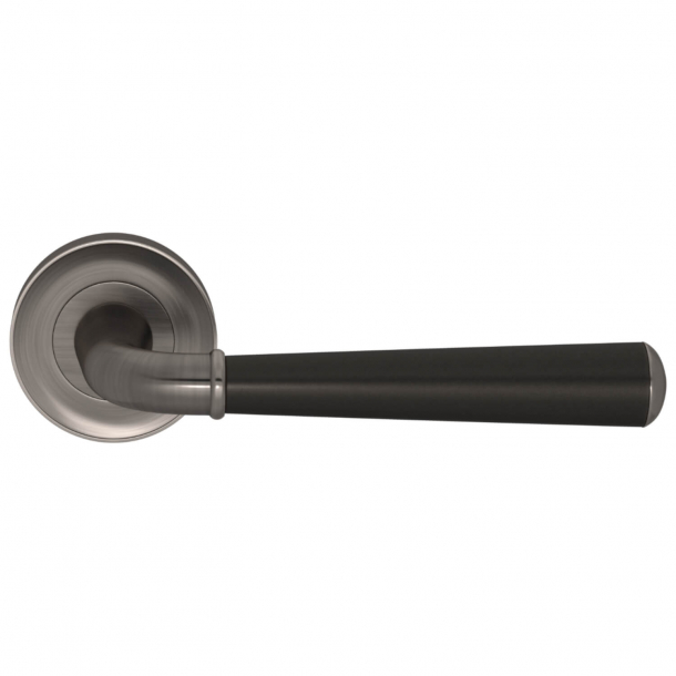 Turnstyle Design Door handle - Amalfine - Black bronze / Vintage nikkel - Model DF3015