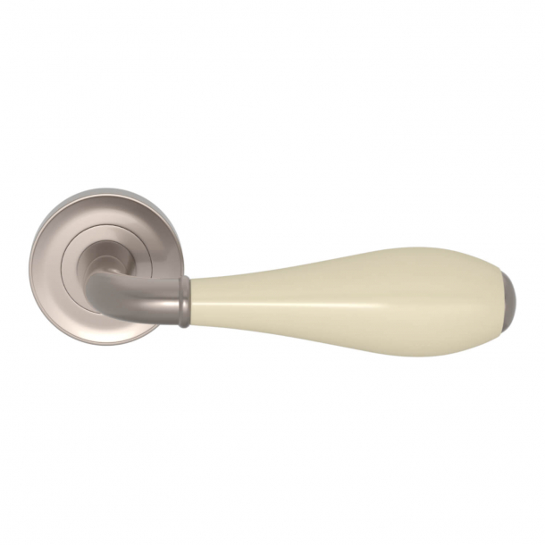 Turnstyle Design Door handle - Amalfine - Bone / Satin nickel - Model DF3025