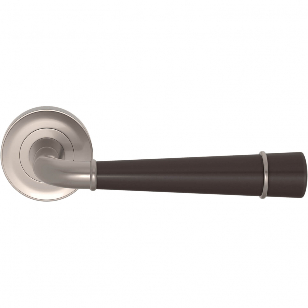 Turnstyle Design Door handle - Amalfine - Cocoa / Satin nickel - Model DF3260