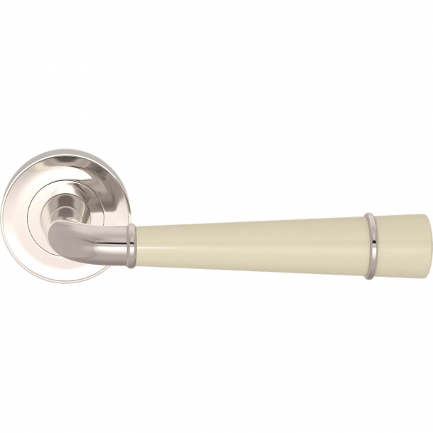 Turnstyle Design Door handle - Amalfine - Bone / Polished nickel - Model DF3260