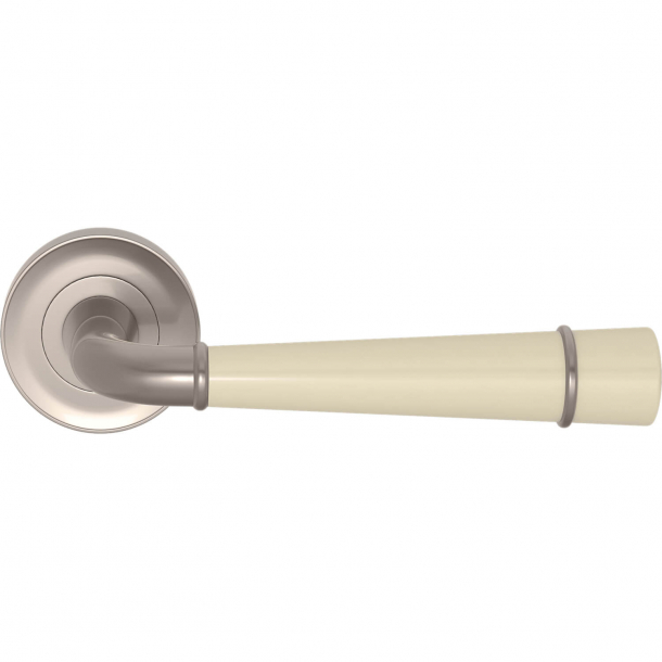 Turnstyle Design Door handle - Amalfine - Bone / Satin nickel - Model DF3260