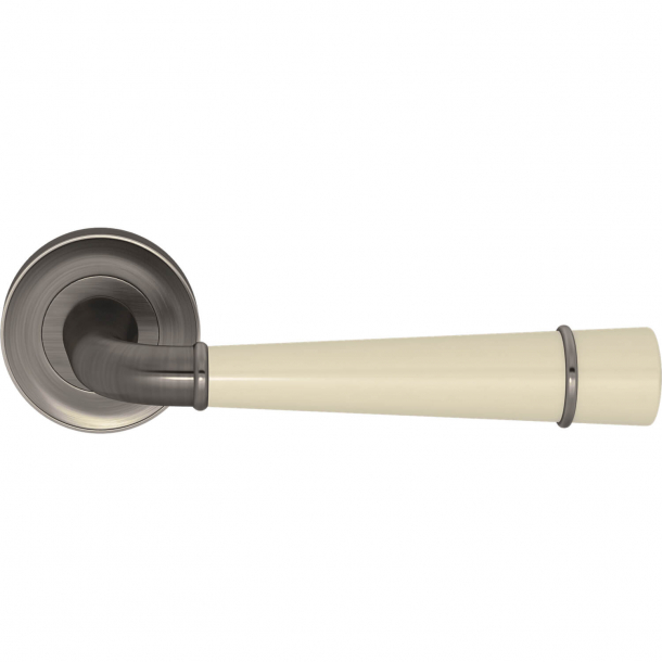 Turnstyle Design Door handle - Amalfine - Bone/ Vintage nickel - Model DF3260
