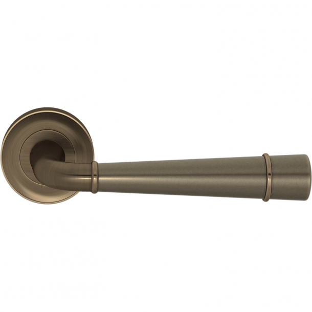Turnstyle Design Door handle - Amalfine - Silver bronze / Antique brass - Model DF3260