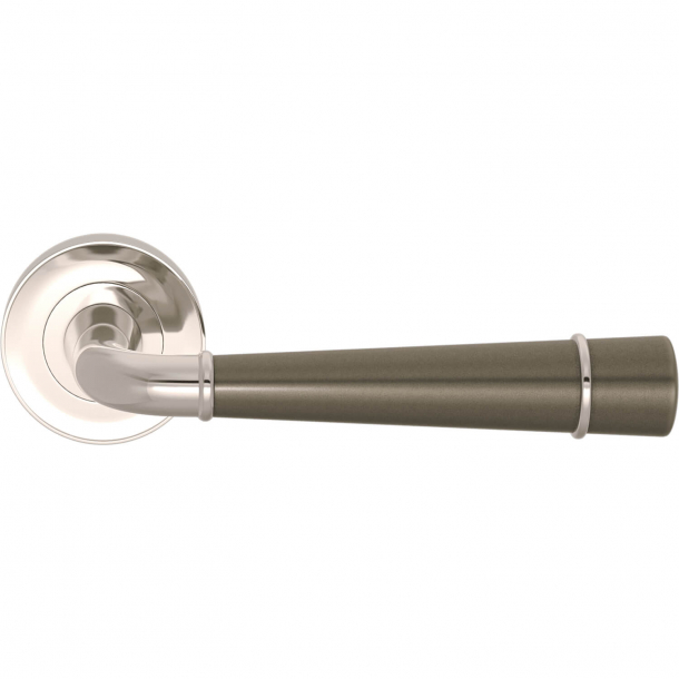Turnstyle Design Door handle - Amalfine - Silver bronze / Polished nickel - Model DF3260