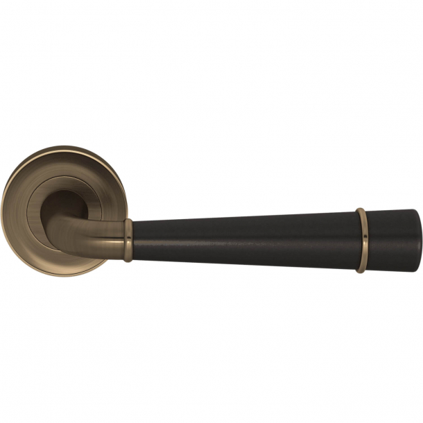 Turnstyle Design Door handle - Amalfine - Black bronze / Antique brass - Model DF3260