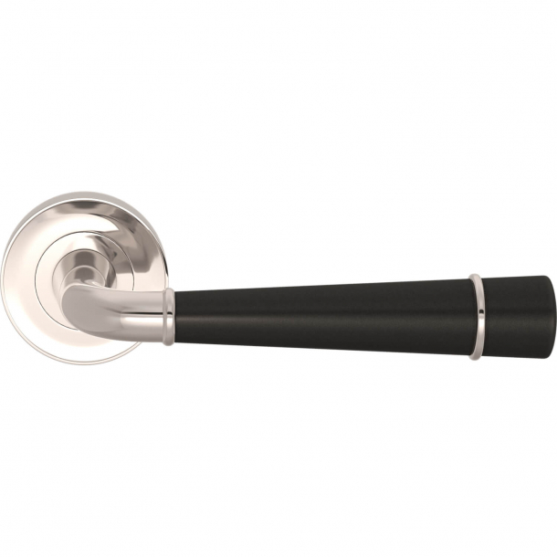 Turnstyle Design Door handle - Amalfine - Black bronze / Polished nickel - Model DF3260