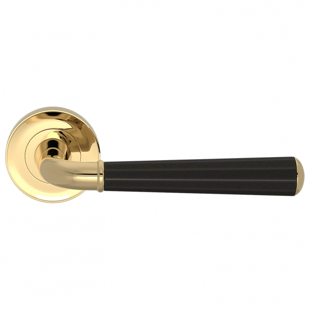 Door handle - Turnstyle Design - Amalfine - Black bronze / Polished brass - Model DF3270
