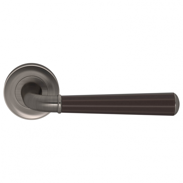 Door handle - Turnstyle Design - Amalfine - Cocoa / Vintage nickel - Model DF3270