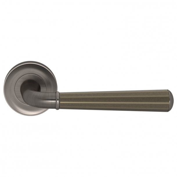 Door handle - Turnstyle Design - Amalfine - Silver bronze / Vintage nickel - Model DF3270